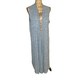 LuLaRoe Women's Joy Vest Size Medium Longline‎ Sleeveless Multicolor (1283)